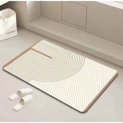 Rectangular Absorbent Anti-Slip Bathroom Mat – Fast Drying Diatom Rubber Comfort Mat