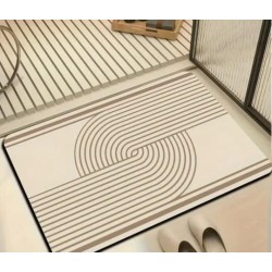 Rectangular Absorbent Anti-Slip Bathroom Mat – Fast Drying Diatom Rubber Comfort Mat