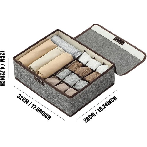 13-Grid Foldable Undergarment Organizer 13-Grid Foldable Undergarment Organizer