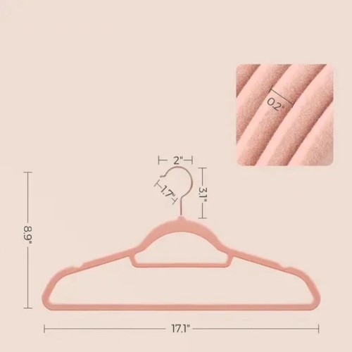Velvet Hangers – 360° Rotatable – 10pcs