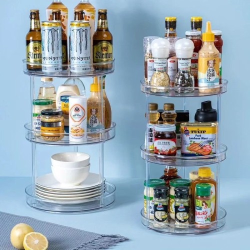 Three Layer 360° Rotation Cabinet Turntable Organizer/Lazy Susan Three Layer 360° Rotation Cabinet Turntable Organizer/Lazy Susan