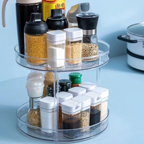 Three Layer 360° Rotation Cabinet Turntable Organizer/Lazy Susan