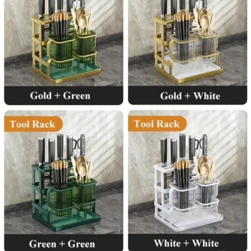 Multi-Purpose Kitchen Cutlery Organizer with Chopsticks Storage Box
