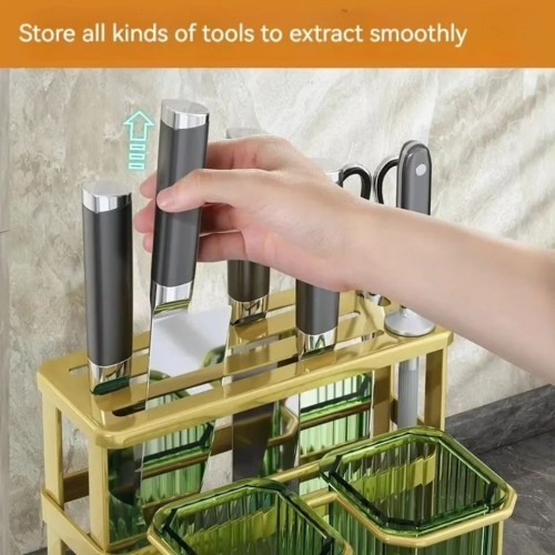 Multi-Purpose Kitchen Cutlery Organizer with Chopsticks Storage Box