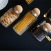 Bar-Shaped Open Ball Cork Transparent Jar with Bamboo Lid
