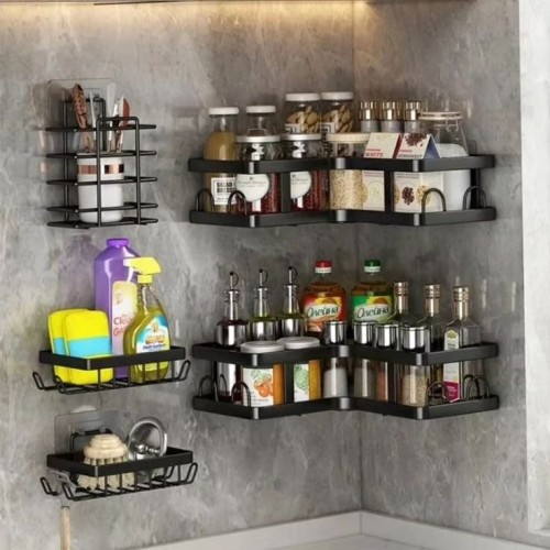 5-Piece Shower Caddy Shelf/Bathroom Organizer Set 5-Piece Shower Caddy Shelf/Bathroom Organizer Set