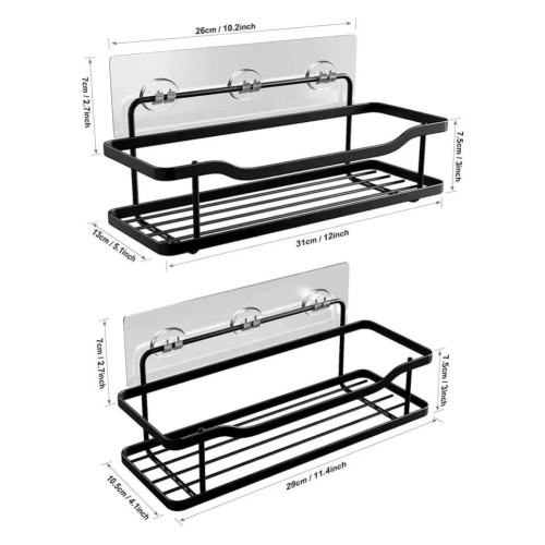 2-Piece Shower Caddy Shelf/Bathroom Organizer Set