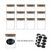 Square Glass Spice Jar Set Square Glass Spice Jar Set