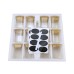 Square Glass Spice Jar Set Square Glass Spice Jar Set