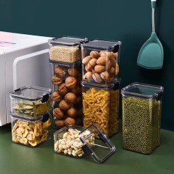 8pcs Transparent Acrylic Cereal Food/Pantry Storage Containers