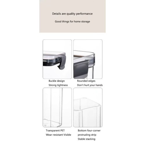 8pcs Transparent Acrylic Cereal Food/Pantry Storage Containers 8pcs Transparent Acrylic Cereal Food/Pantry Storage Containers