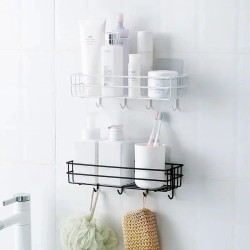Bathroom/Kitchen Shelf with Hooks Bathroom/Kitchen Shelf with Hooks