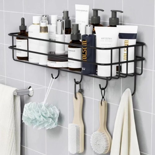 Bathroom/Kitchen Shelf with Hooks