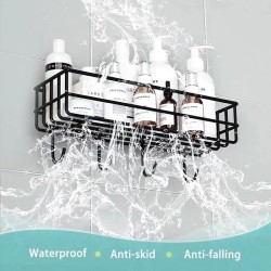 Bathroom/Kitchen Shelf with Hooks