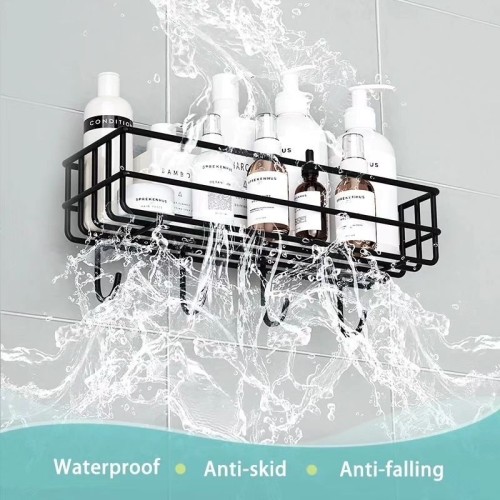 Bathroom/Kitchen Shelf with Hooks