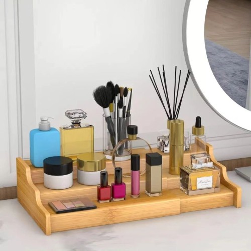 Expandable Wooden 3-Tier Rack