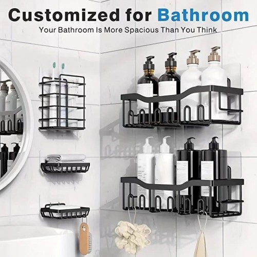 5pcs Shower Caddy Shelf / Bathroom Organizer