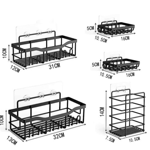 5pcs Shower Caddy Shelf / Bathroom Organizer