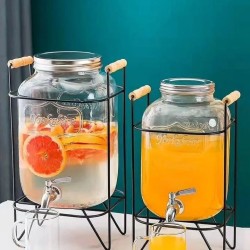 Glass Jar Juice Dispenser