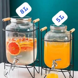 Glass Jar Juice Dispenser