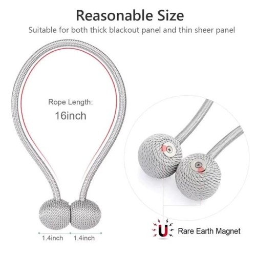Magnetic Tieback Curtain Holder (Pair)