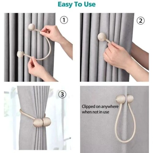 Magnetic Tieback Curtain Holder (Pair)