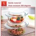 3pcs Glass Casserole Dish with Lid