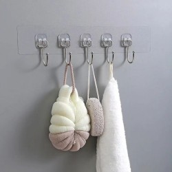 Self-Adhesive Wall Hanger with 6 Hooks Self-Adhesive Wall Hanger with 6 Hooks