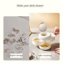 Rotating Multilayer Jewelry Storage Box