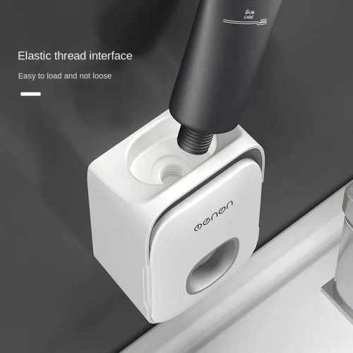 Toothpaste Dispenser with 2-Slot Toothbrush Holder Toothpaste Dispenser with 2-Slot Toothbrush Holder