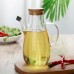 Glass Oil/Vinegar Dispenser with Bamboo Lid