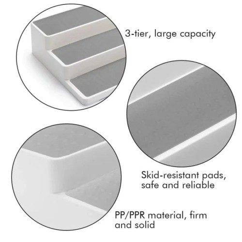 3-Tier Spice Rack Non-Slip Spice Jar Set Storage 3-Tier Spice Rack Non-Slip Spice Jar Set Storage