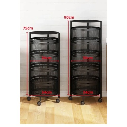 Rotating Multi-Functional Fruit/Vegetable Storage Rack