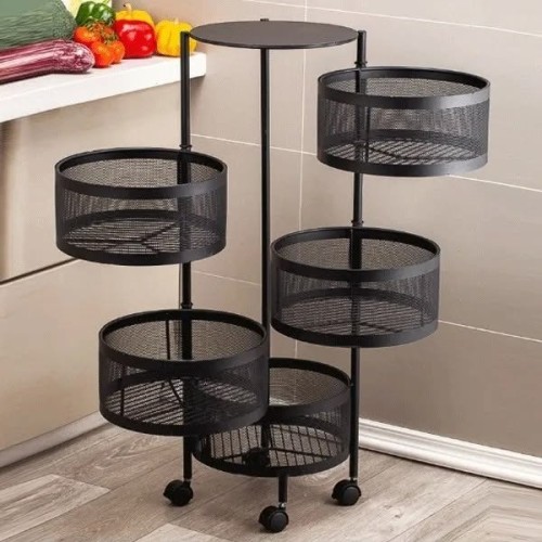 Rotating Multi-Functional Fruit/Vegetable Storage Rack