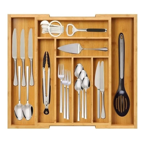 Expandable Bamboo Drawer Organizer