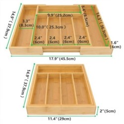 Expandable Bamboo Drawer Organizer