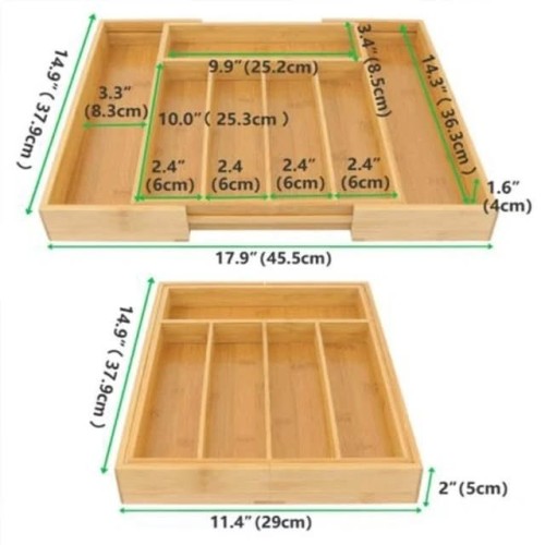 Expandable Bamboo Drawer Organizer Expandable Bamboo Drawer Organizer