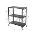 Foldable Kitchen Metallic Storage Rack with Wheels Foldable Kitchen Metallic Storage Rack with Wheels