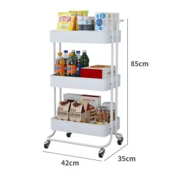 Multi-Functional Movable Trolley Storage Rack
