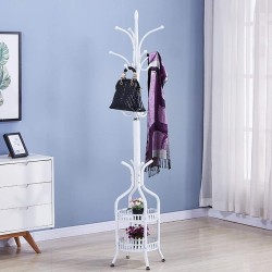 Heavy duty Wrought Iron coat/handbag floor-standing rack