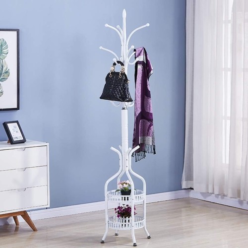 Heavy duty Wrought Iron coat/handbag floor-standing rack