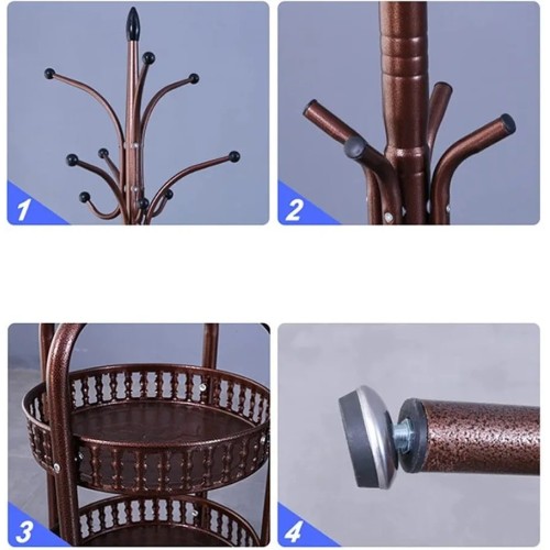 Heavy duty Wrought Iron coat/handbag floor-standing rack