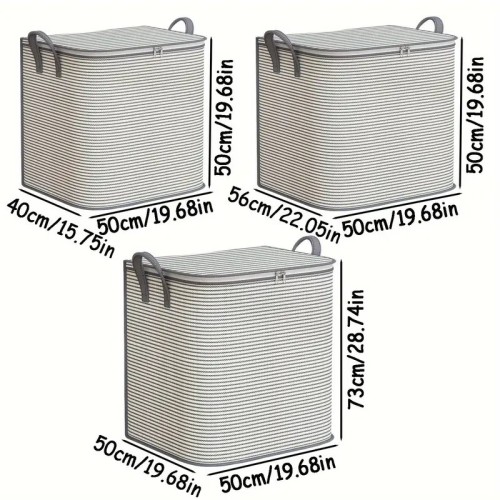 Striped Quilt/Duvet/Closet Organizer/Luggage Storage Bags-Set of 3pcs Striped Quilt/Duvet/Closet Organizer/Luggage Storage Bags-Set of 3pcs