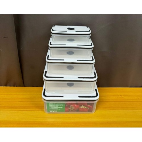 5 in 1 Plastic Transparent Fridge Food Storage Containers 5 in 1 Plastic Transparent Fridge Food Storage Containers