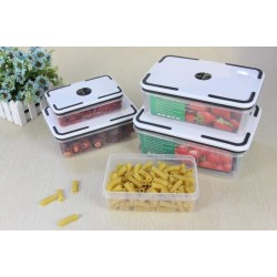 5 in 1 Plastic Transparent Fridge Food Storage Containers