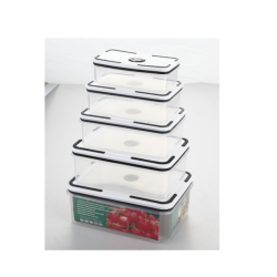 5 in 1 Plastic Transparent Fridge Food Storage Containers