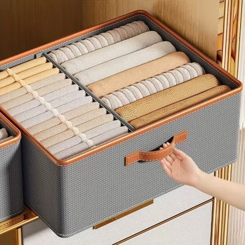 Foldable Double Compartment Closet Organizer Foldable Double Compartment Closet Organizer
