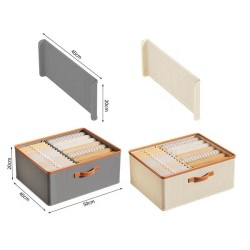 Foldable Double Compartment Closet Organizer
