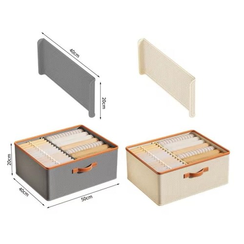 Foldable Double Compartment Closet Organizer Foldable Double Compartment Closet Organizer