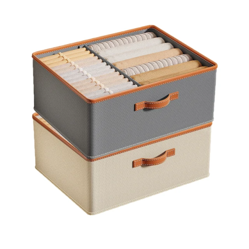 Foldable Double Compartment Closet Organizer Foldable Double Compartment Closet Organizer